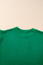 Load image into Gallery viewer, Dark Green Textured Ruffle Split Top and Drawstring Shorts
