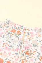 Load image into Gallery viewer, Multicolor Floral Print Wide Ruffle Sleeves Blouse
